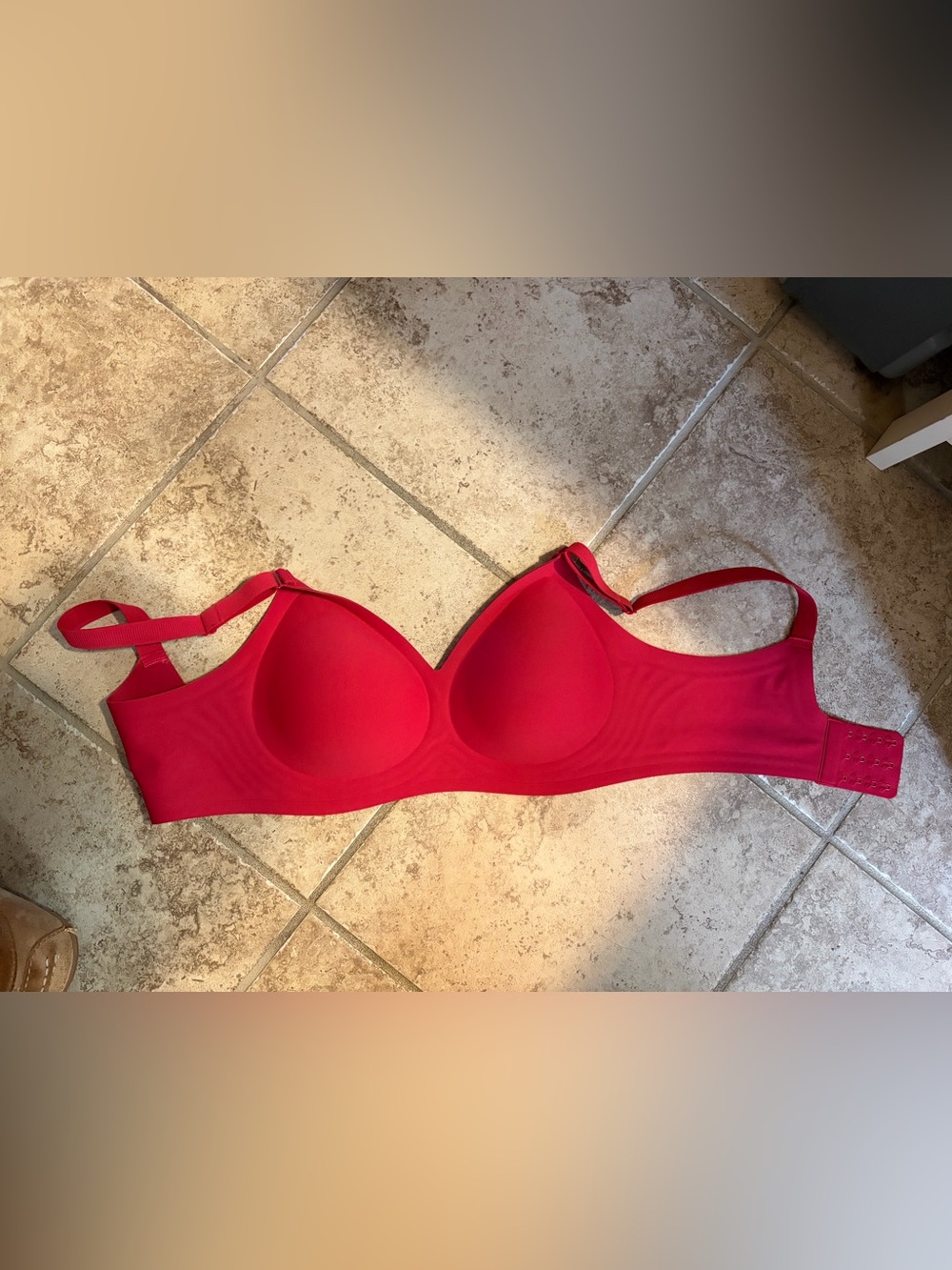 VERTVIE Red Seamless T-Shirt Bra - Women Intimates